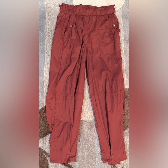 Free People Movement Featherweight Nylon Ankle Snap Joggers in Paprika - Picture 3 of 6